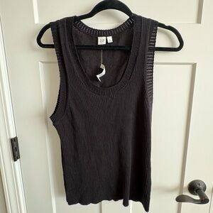 Black, NWT, XL, gap, sleeveless sweater blouse. Layer, School, Teacher,